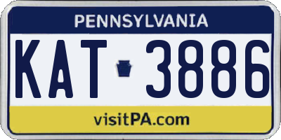 PA license plate KAT3886