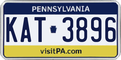 PA license plate KAT3896