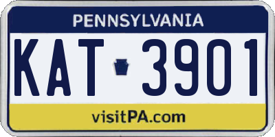PA license plate KAT3901