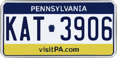 PA license plate KAT3906