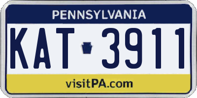 PA license plate KAT3911