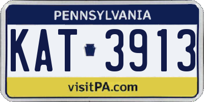 PA license plate KAT3913
