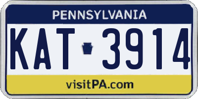 PA license plate KAT3914