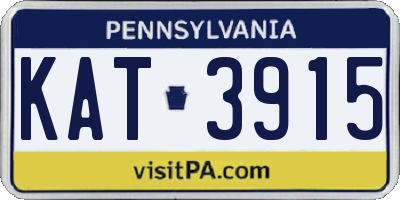 PA license plate KAT3915