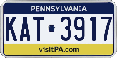 PA license plate KAT3917