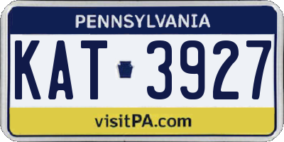 PA license plate KAT3927
