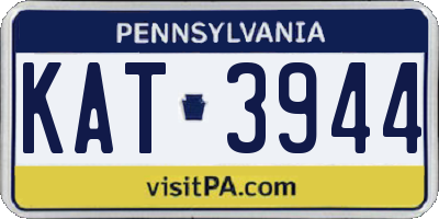 PA license plate KAT3944