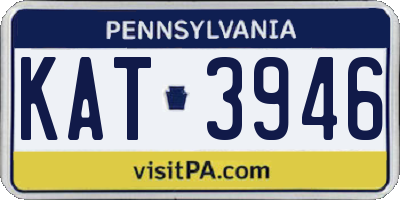 PA license plate KAT3946