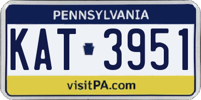 PA license plate KAT3951