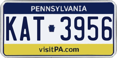 PA license plate KAT3956
