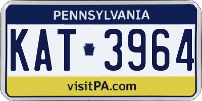 PA license plate KAT3964