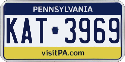 PA license plate KAT3969