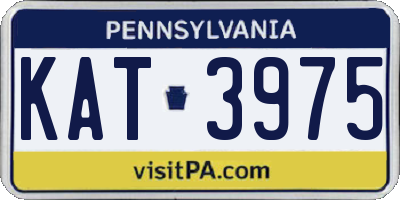 PA license plate KAT3975