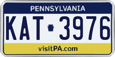 PA license plate KAT3976