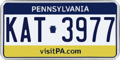PA license plate KAT3977
