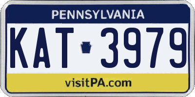 PA license plate KAT3979