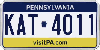 PA license plate KAT4011