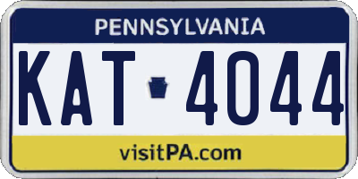 PA license plate KAT4044