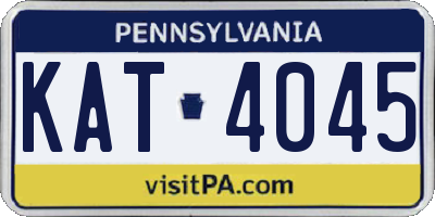 PA license plate KAT4045