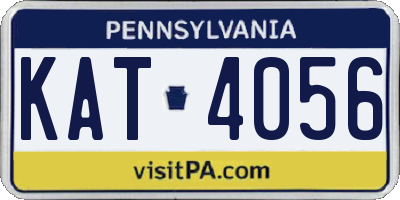 PA license plate KAT4056
