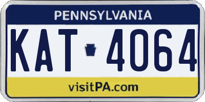 PA license plate KAT4064