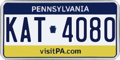 PA license plate KAT4080