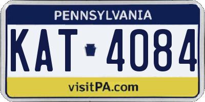 PA license plate KAT4084
