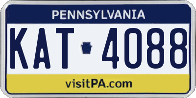 PA license plate KAT4088