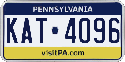 PA license plate KAT4096