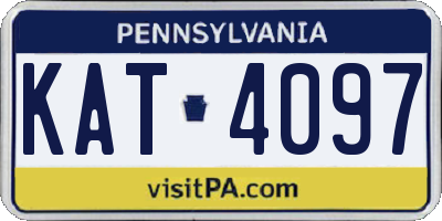 PA license plate KAT4097
