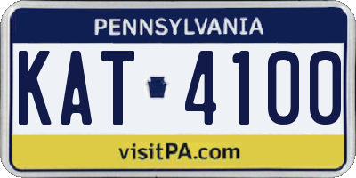 PA license plate KAT4100