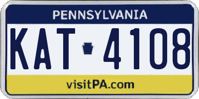 PA license plate KAT4108