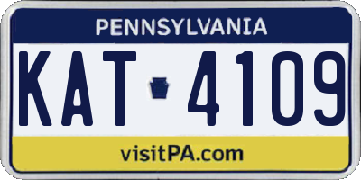 PA license plate KAT4109
