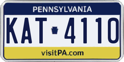 PA license plate KAT4110