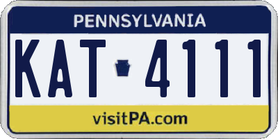 PA license plate KAT4111