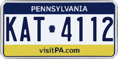 PA license plate KAT4112