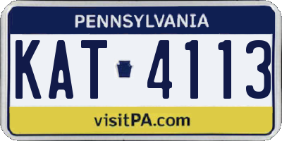 PA license plate KAT4113
