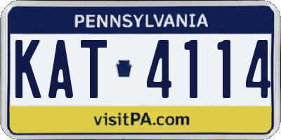 PA license plate KAT4114