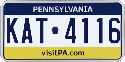 PA license plate KAT4116