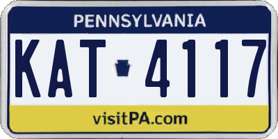 PA license plate KAT4117