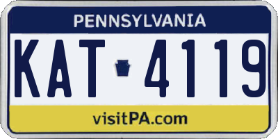 PA license plate KAT4119