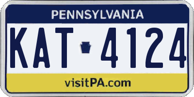 PA license plate KAT4124