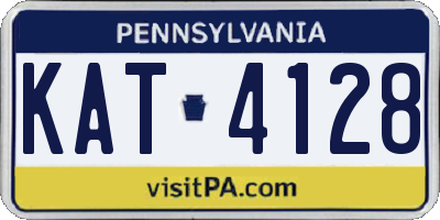 PA license plate KAT4128