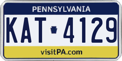 PA license plate KAT4129