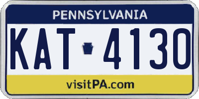 PA license plate KAT4130
