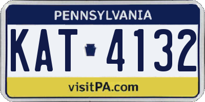 PA license plate KAT4132