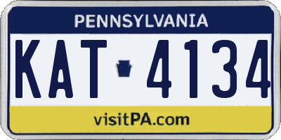 PA license plate KAT4134