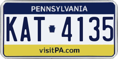 PA license plate KAT4135