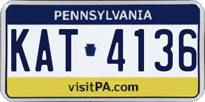 PA license plate KAT4136
