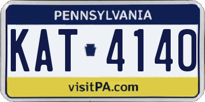 PA license plate KAT4140